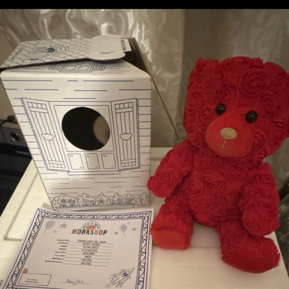 Build-A-Bear Red Rose Teddy Bear